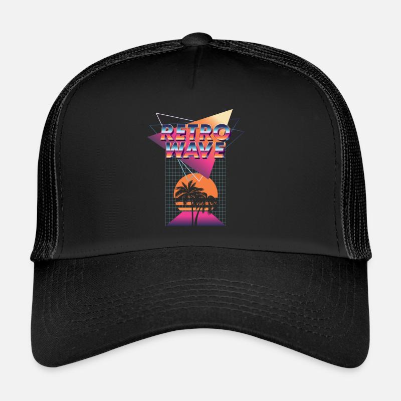Retrowave Synthétiseur Musique Synthi Retro Casquette trucker 