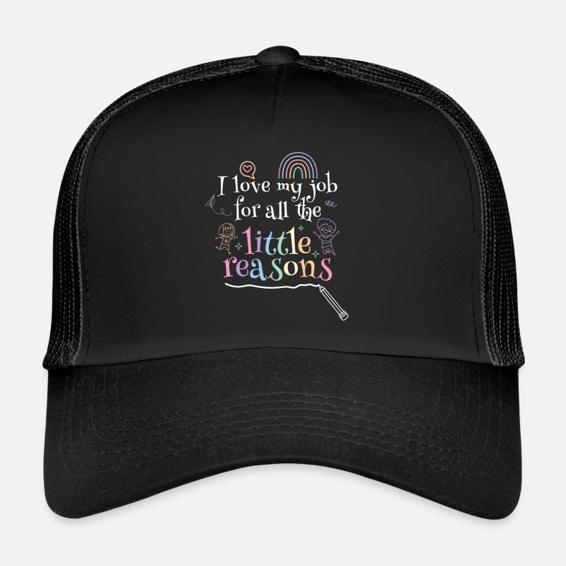 Little Reasons Lehrer Lehrerin Schule - Trucker Cap - Schwarz/Schwarz