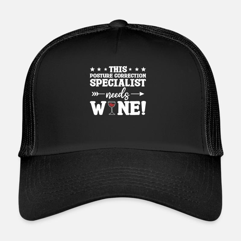 This Posture Correction Specialist Needs Wine Trucker Cap