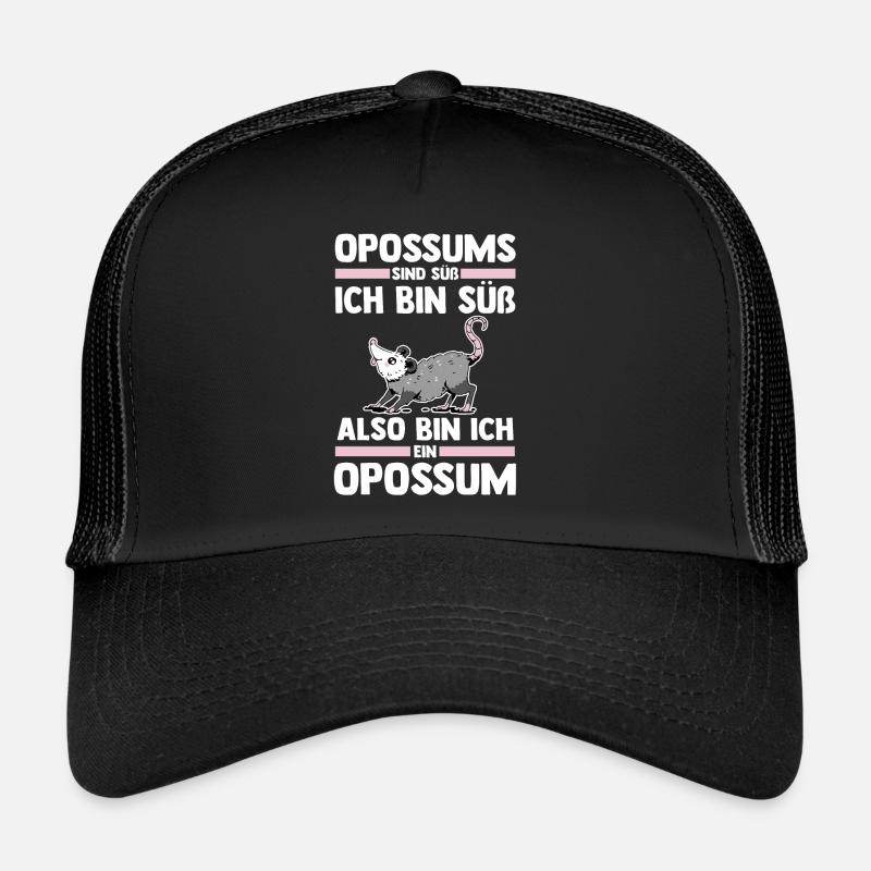 Opossum - Trucker Cap - Schwarz/Schwarz