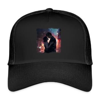 Lovers in the Rain - Trucker Cap - black/black - Front