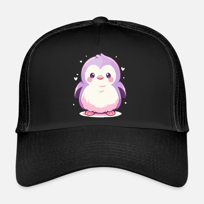 Pingouin Chibi mignon - Conception de dessin animé mignon Casquette trucker 