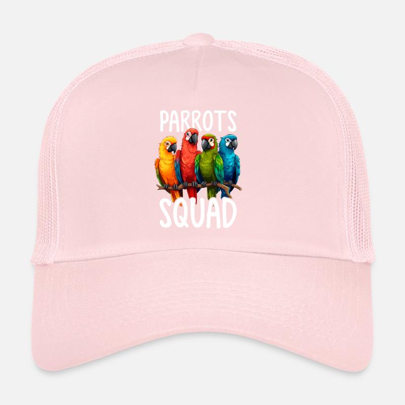 Parrot Squad Drôle Perroquet Moine Perruche Oiseaux Casquette trucker 