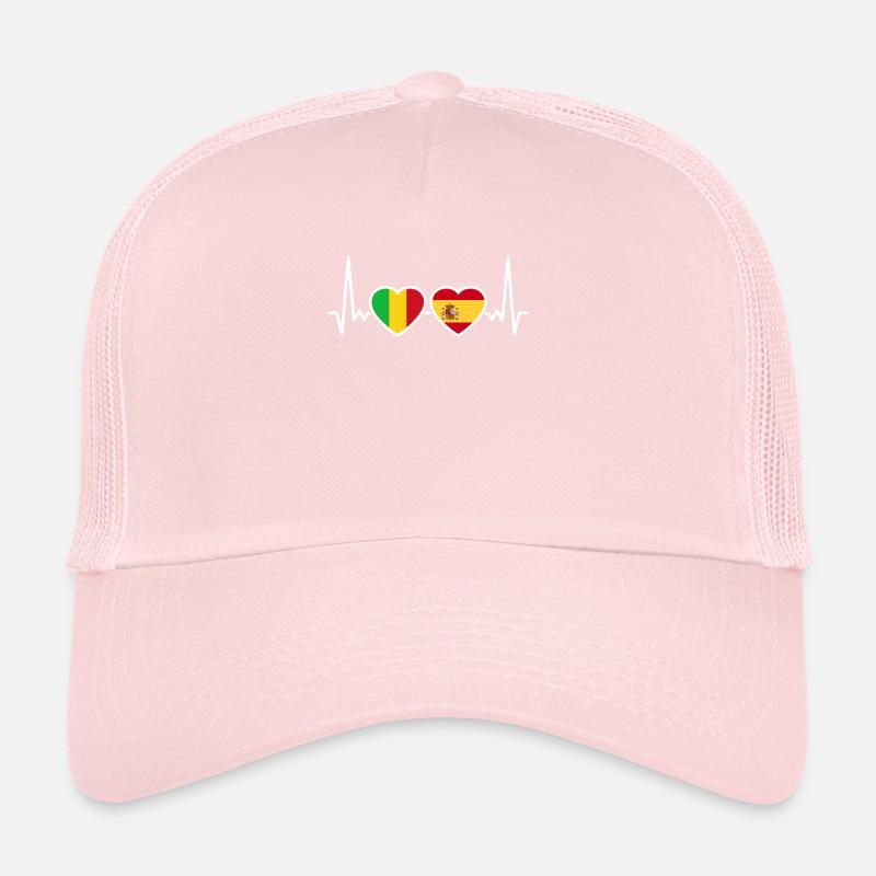 Mali Spanien Herzschlag Flagge Spanisch Malier Trucker Cap