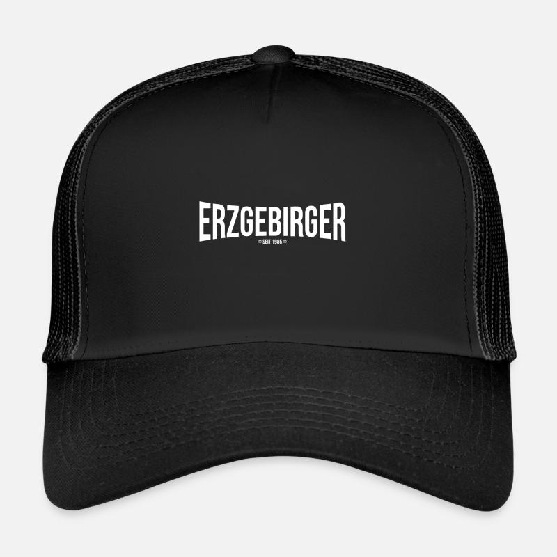Erzgebirger seit 1985 - Trucker Cap - Schwarz/Schwarz