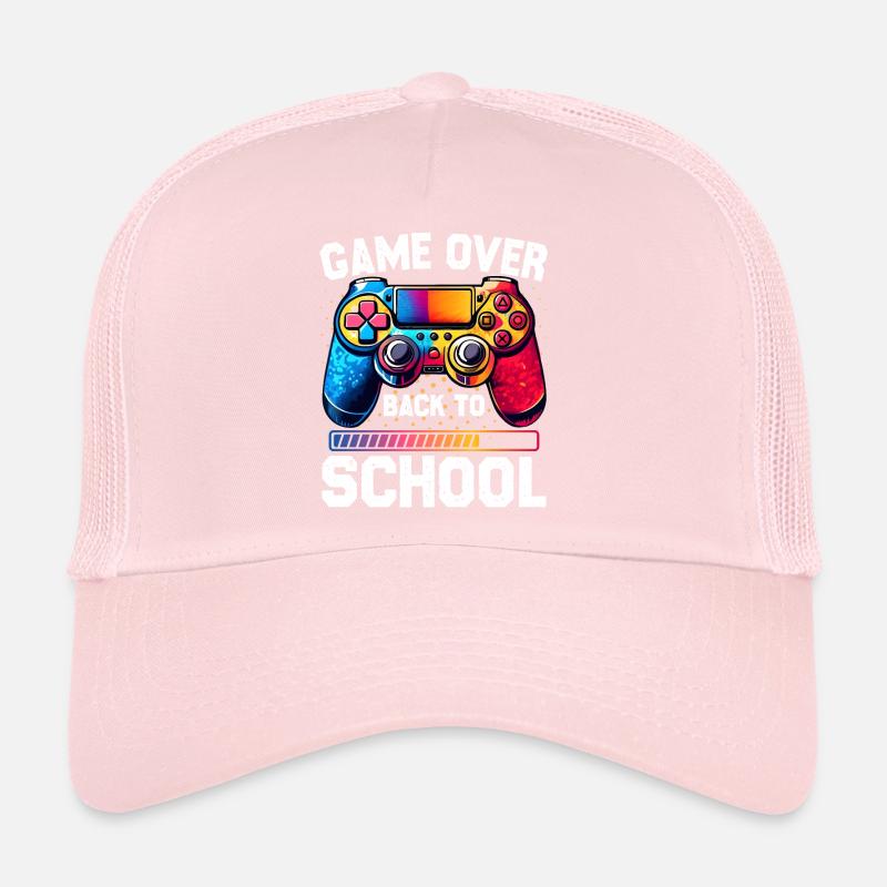Game Over Back To School Drôle Premier Jour d’École Casquette trucker 