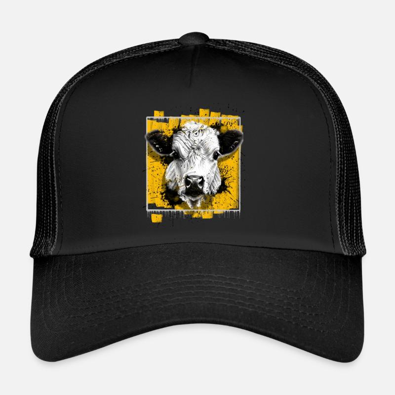 Kuh - Trucker Cap - Schwarz/Schwarz