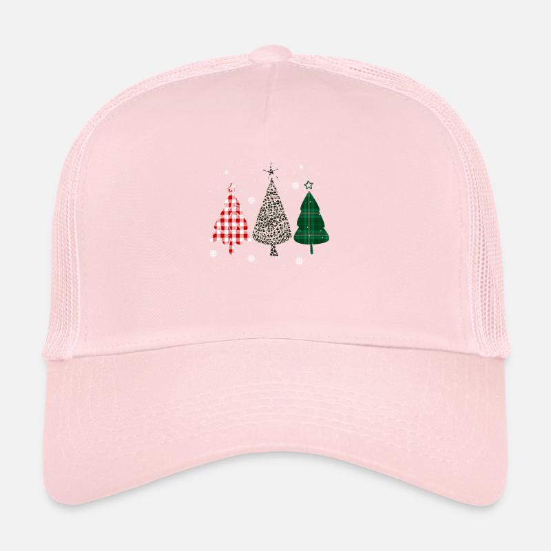Joyeux Noël Buffalo Trees Leopard Plaid Print Casquette trucker 