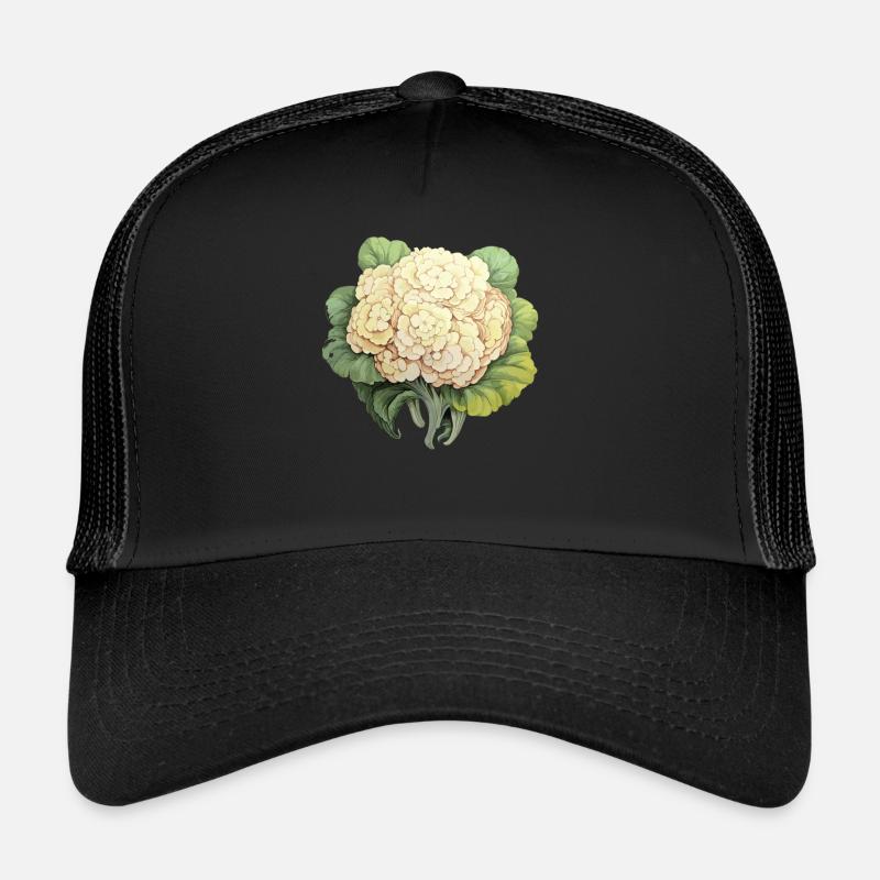Blumenkohl Gemüse - Trucker Cap - Schwarz/Schwarz