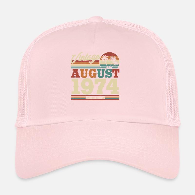 Vintage Geburtstagsgeschenk August 1974 Trucker Cap