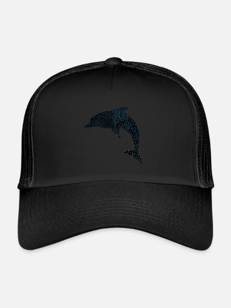 Niedlicher Delphin Cute Dolphin - Trucker Cap - black/black - Front