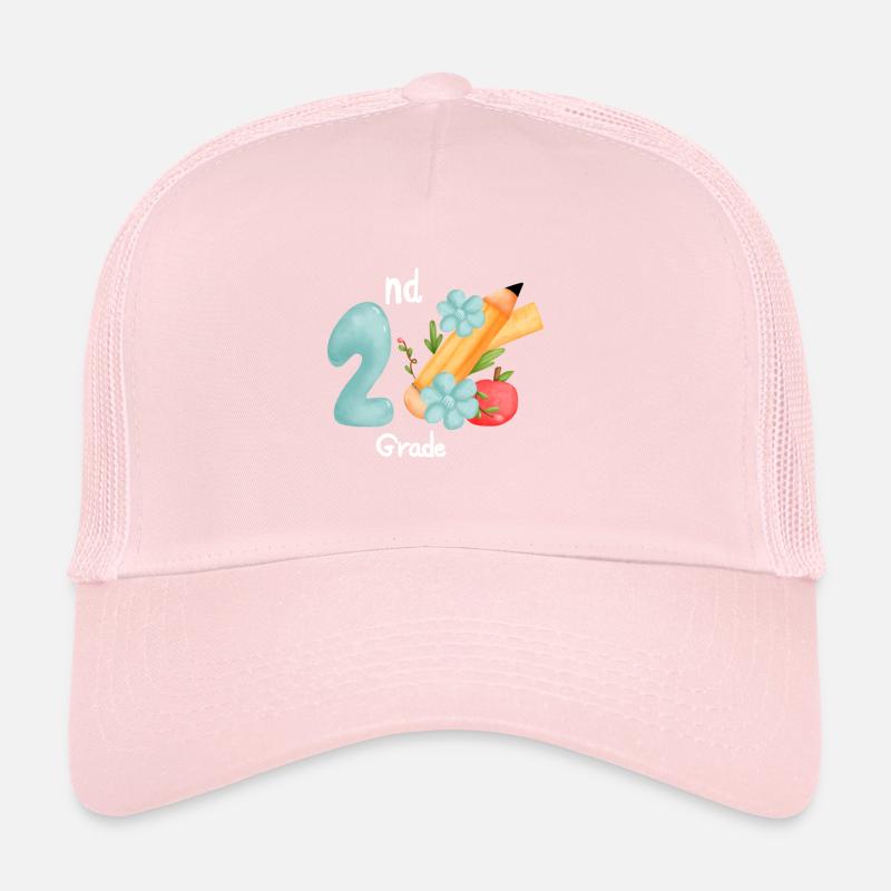 Second Grade Rainbow Girls Boys Teacher Team 2nd Trucker Cap