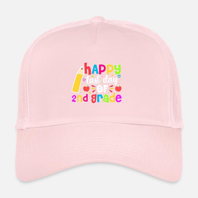 Second Grade Rainbow Girls Boys Teacher Team 2nd Trucker Cap