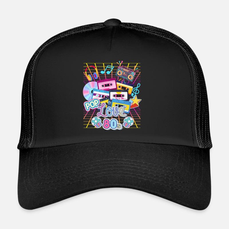 1980S MUSIC LOVERS - Trucker Cap - black/black