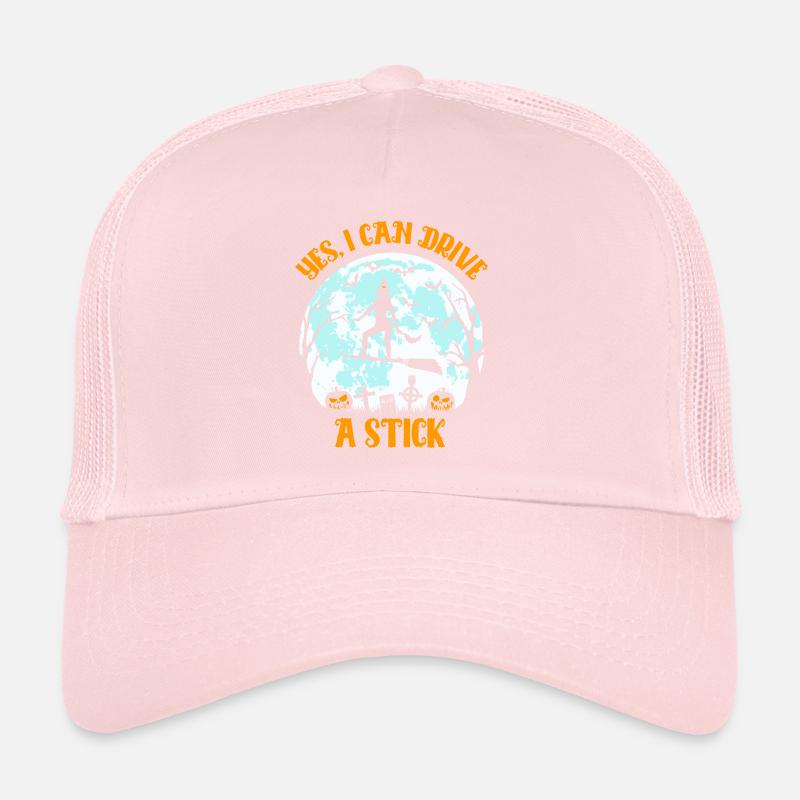 Yes I Can Drive A Stick: Funny Halloween Witch Trucker Cap