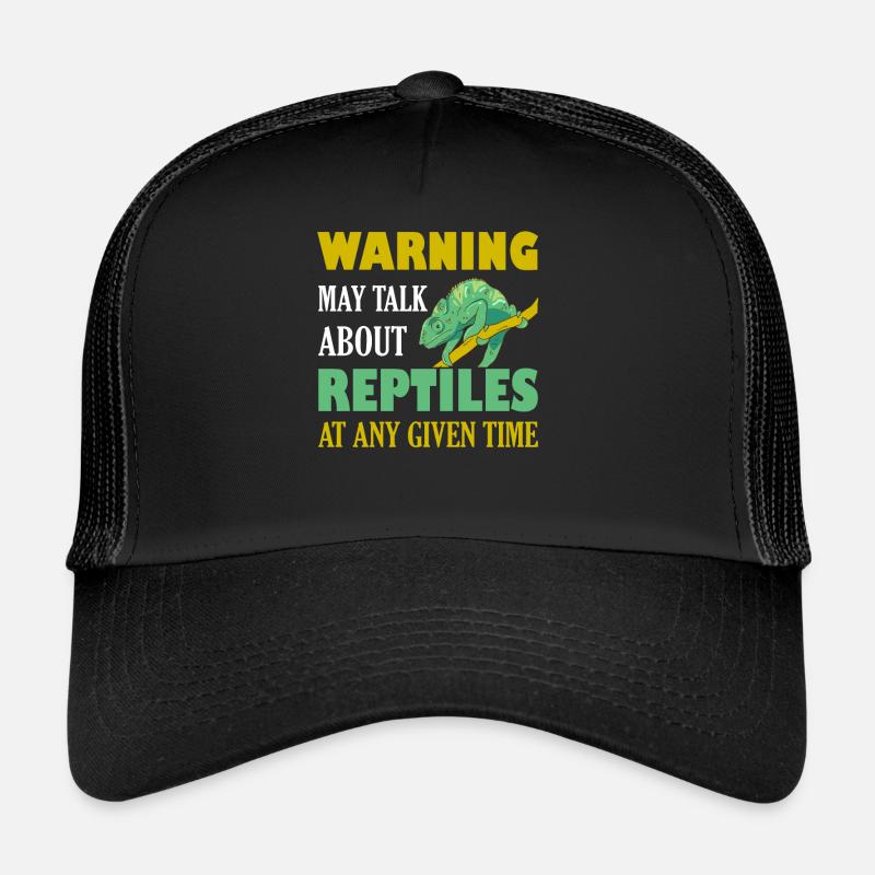 Warning May Talk About Reptiles Lizard Lover Trucker Cap