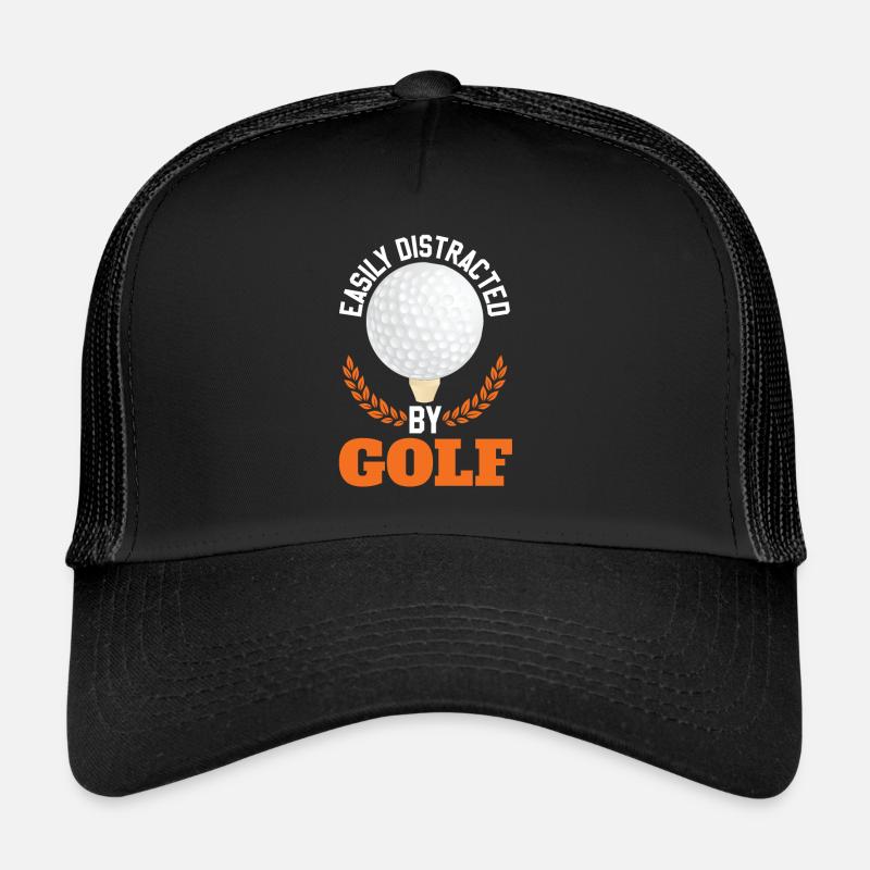 Easily Distracted By Golf - Trucker Cap - black/black