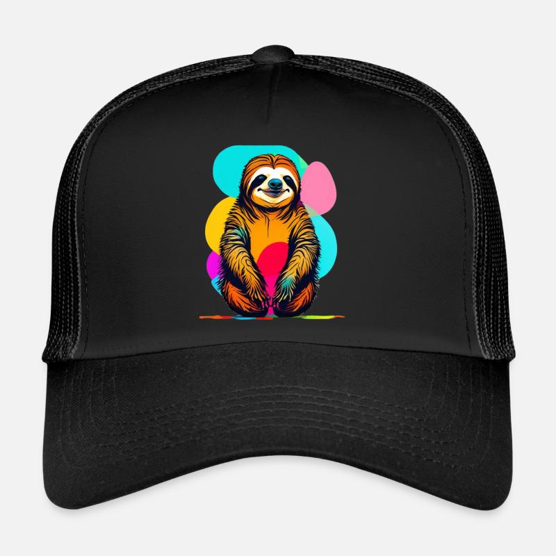 Faultier - Trucker Cap - Schwarz/Schwarz