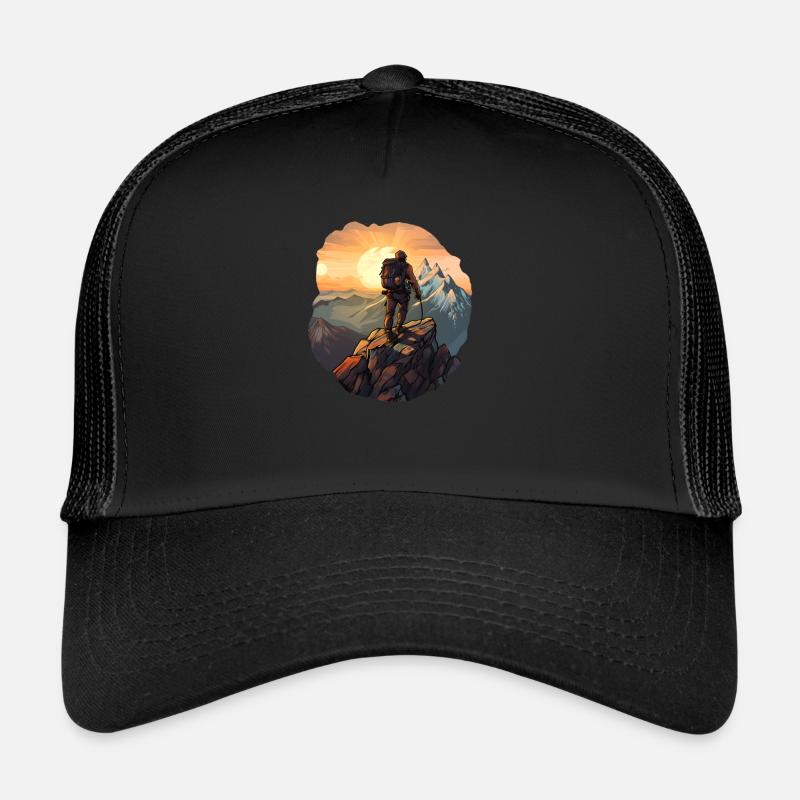 Bergsteigen - Trucker Cap - Schwarz/Schwarz