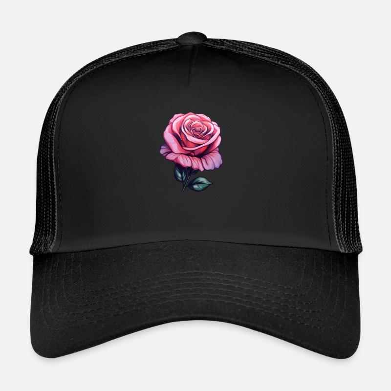 Rose Pastel Color Pink Trucker Cap