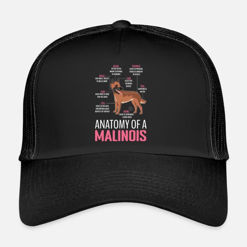 Haustier Hundebesitzer Schäferhund Anatomie Des Belgischen Malinois Trucker Cap