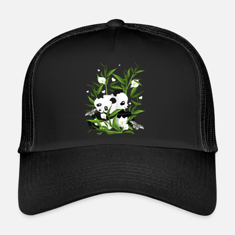 Panda babies in the bamboo field Trucker Cap