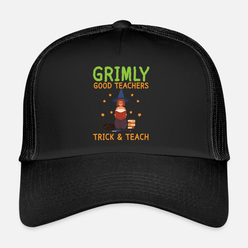 Grimmige gute Lehrer Trick & Teach Halloween Trucker Cap