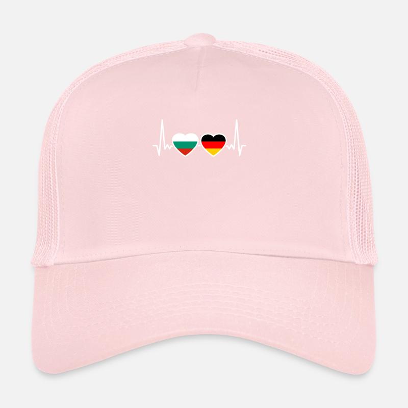 Bulgaria Germany Heartbeat Flag Bulgaria Trucker Cap