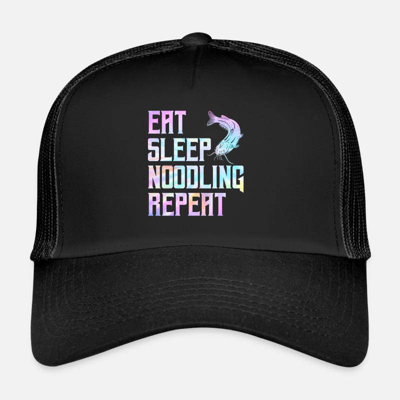 Flathead Fish Eat Sleep Noodling Repeat Catfish Trucker Cap