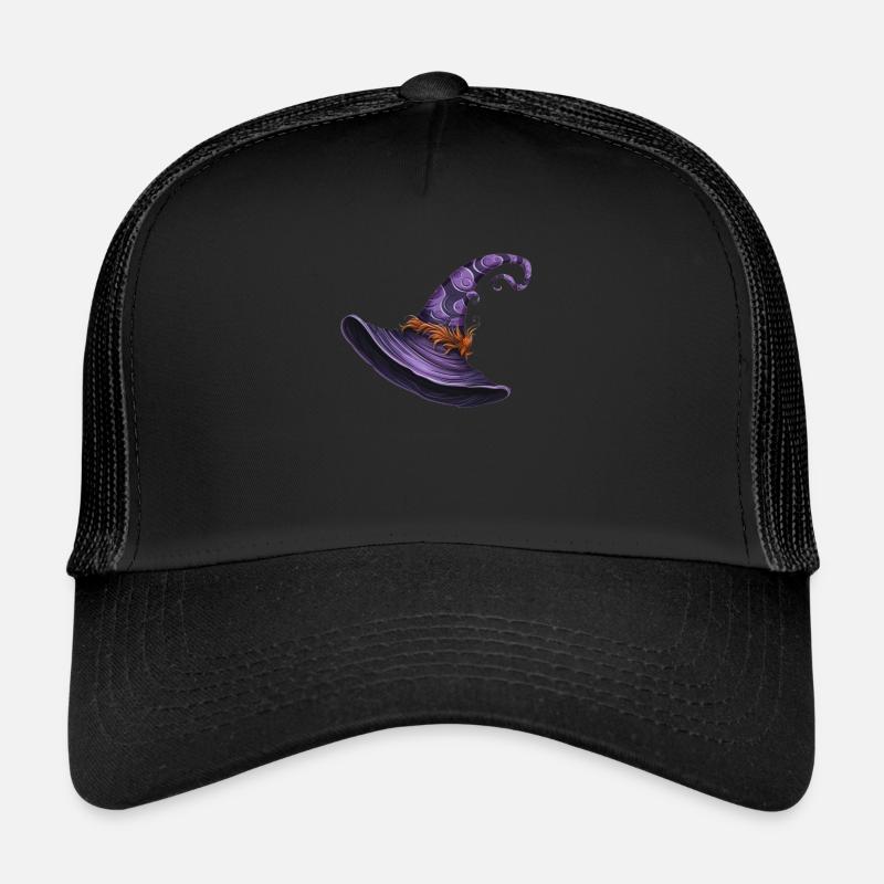 Purpurner Hexenhut magisches Halloween-Accessoire Trucker Cap