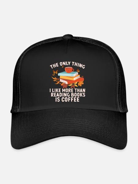 La seule chose que j’aime plus que les livres - Casquette trucker  - noir/noir - Devant