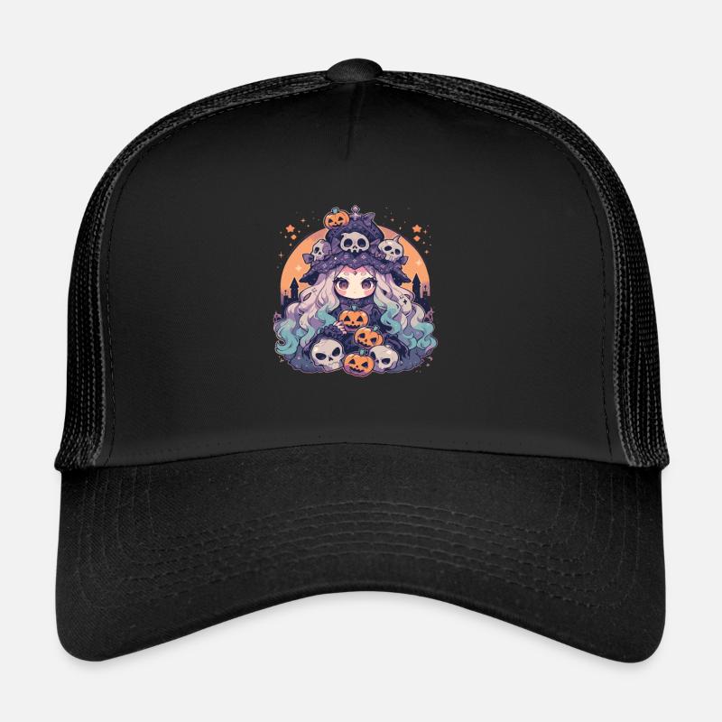 Hexe Helloween Kürbis Helloween Hexen Trucker Cap