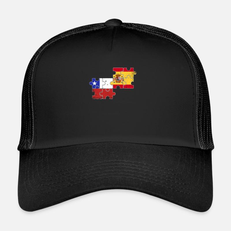 Chili Espagne Drapeau Vintage Espagnol Chilien Casquette trucker 