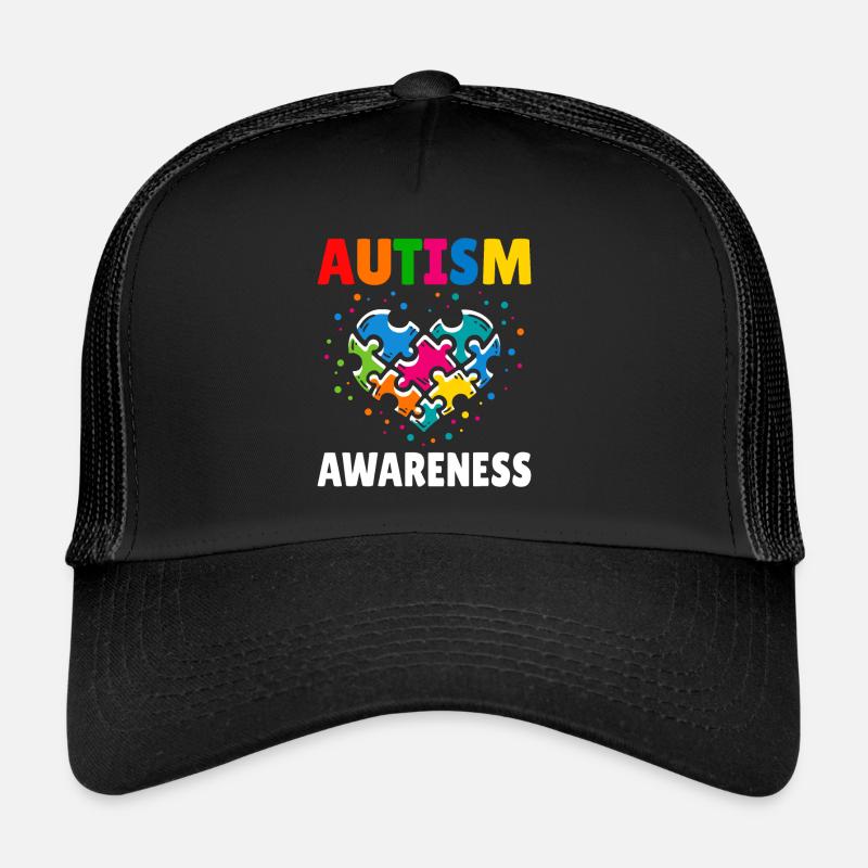 Autismus-Bewusstsein, Herz-Puzzle, Freundlichkeit Trucker Cap