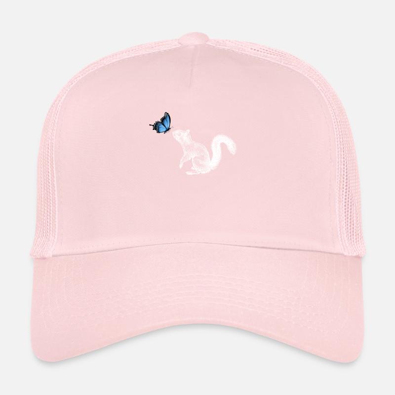 Écureuil avec papillon Casquette trucker 