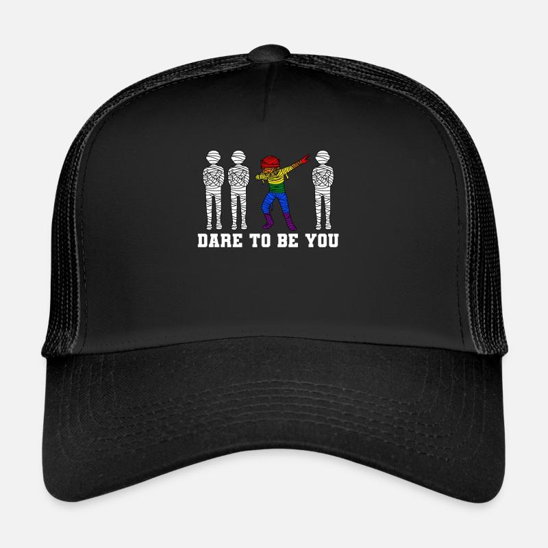 Dabbing Mummy LGBTQ Gay Lesbian Trans Pride Trucker Cap