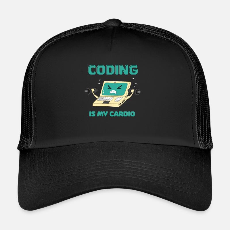 Programmer Coding Fitness Funny Computer Scientist - Trucker Cap - black/black