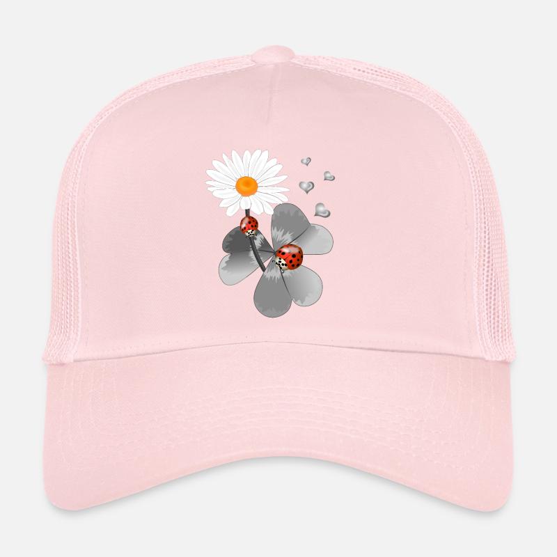 Trèfle avec coccinelle Casquette trucker 