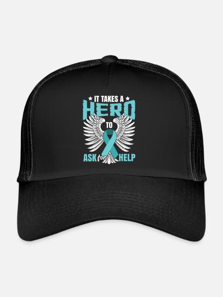 PTSD Awareness Month - Trucker Cap - black/black - Front
