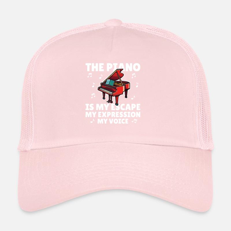Le piano est mon évasion mon expression ma voix Casquette trucker 