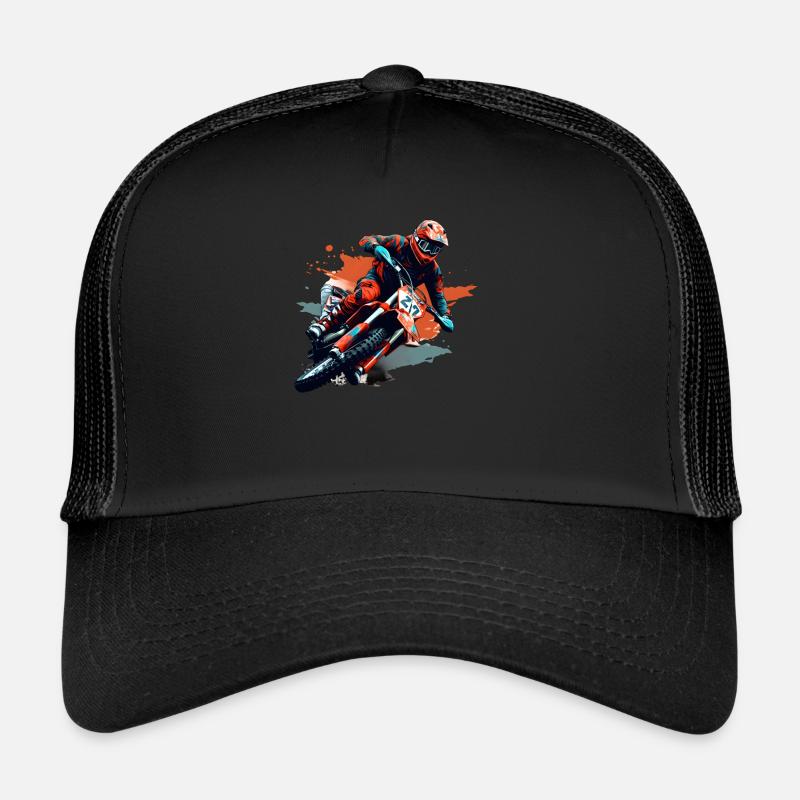 Motocross Motorcycle Trucker Cap