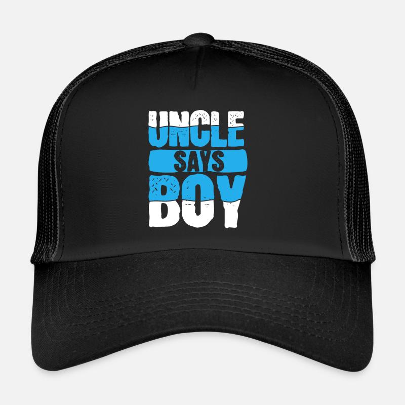 Onkel Gamer Geschenk Onkel Level freigeschaltet Aufgelevelt - Trucker Cap - Schwarz/Schwarz