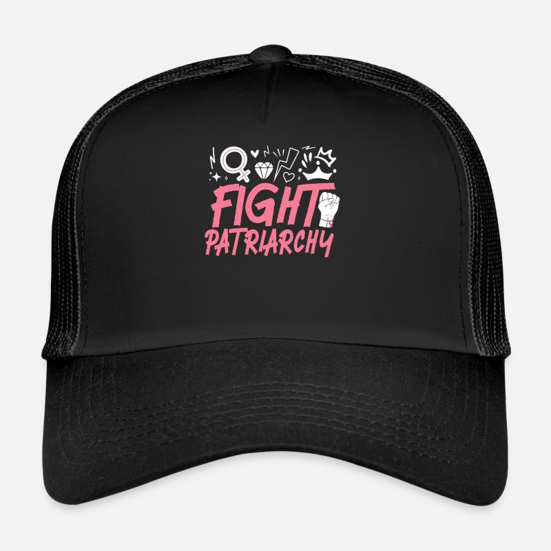 Feminist Fight Patriarchy - Trucker Cap - Schwarz/Schwarz