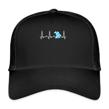Freistaat Bayern Bayrisch - Trucker Cap - Schwarz/Schwarz - Vorne
