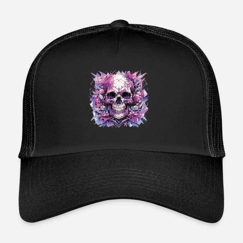 Totenkopf - Trucker Cap - Schwarz/Schwarz