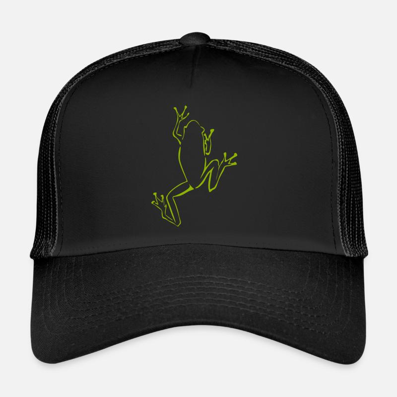 Frosch Frösche - Trucker Cap - Schwarz/Schwarz