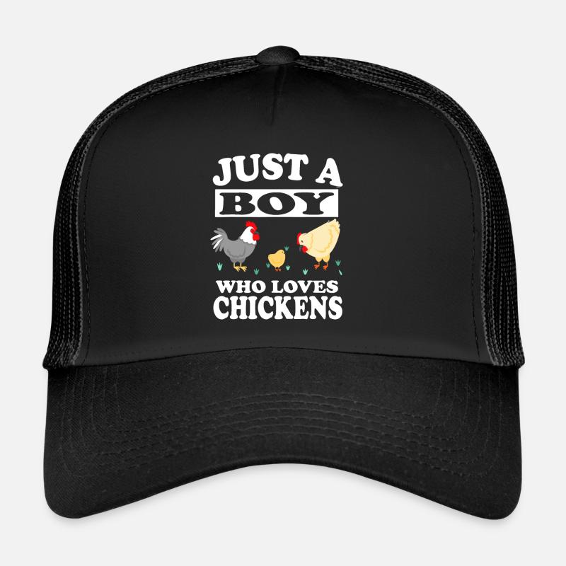 Juste un garçon qui aime les poulets Cadeau de poulet de ferme Casquette trucker 