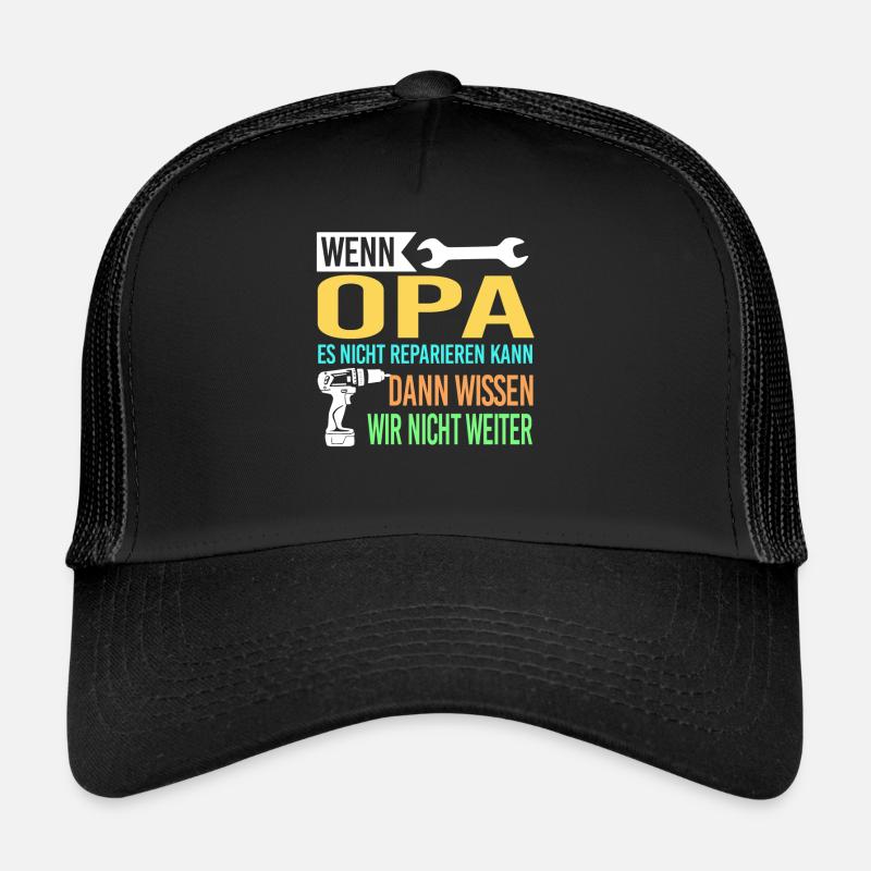 Opa Familie Handwerker Geschenk Trucker Cap