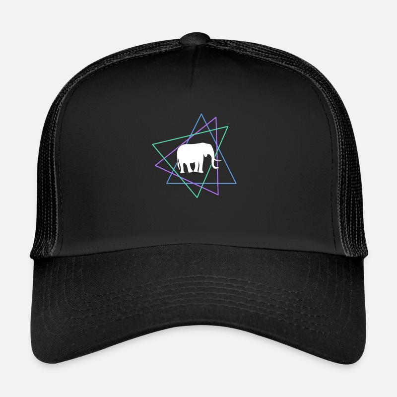 Elefant - Trucker Cap - Schwarz/Schwarz