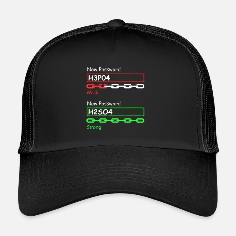 Chimiste - Professeur de sciences Etudiant en chimie - Casquette trucker  - noir/noir